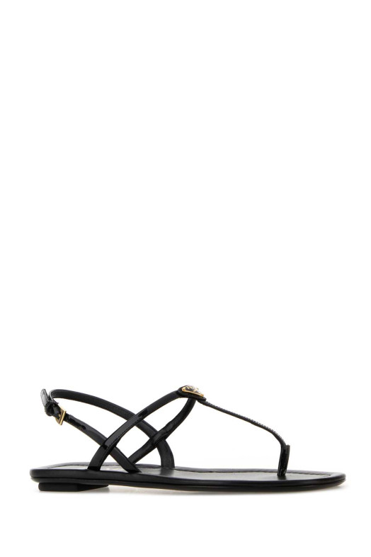 Black leather thong sandals Black PRADA (1Y395OF005069)