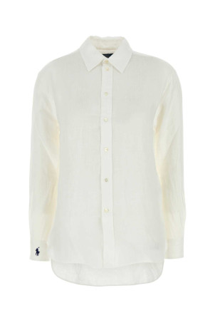 White linen oversize shirt POLO RALPH LAUREN (211968221)