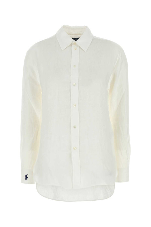White linen oversize shirt POLO RALPH LAUREN (211968221)