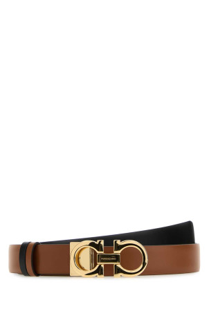 Light brown leather reversible belt SALVATORE FERRAGAMO (23A565674487)