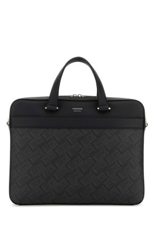 Printed canvas briefcase SALVATORE FERRAGAMO (241723781303)