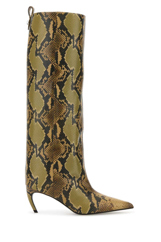Printed leather Lea boots Brown THE ATTICO (251WSH00879LBT003PR)