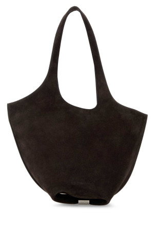 Dark brown suede medium La Scoop shoulder bag THE ATTICO (260WAH00062LBT007AA)