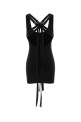 Black jersey mini dress White THE ATTICO (260WCA00465VVP002AA)