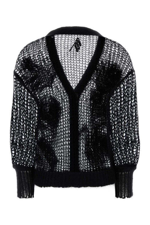 Black crochet cardigan White THE ATTICO (260WCD00011KMX002FS)