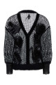 Black crochet cardigan White THE ATTICO (260WCD00011KMX002FS)