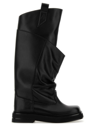 Black leather Passeggiata boots White THE ATTICO (260WSH00902LBT019AA)