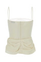 Ivory silk tank top Beige MAGDA BUTRYM (263426)
