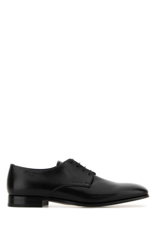 Black ovine leather lace-up shoes Black PRADA (2EF055FX000582)