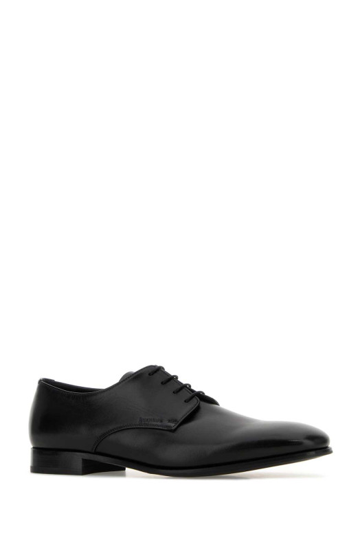 Black ovine leather lace-up shoes Black PRADA (2EF055FX000582)