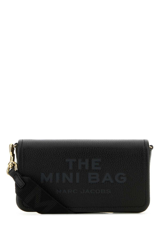 Black leather The Mini Bag crossbody bag MARC JACOBS (2S4SMN080S02)