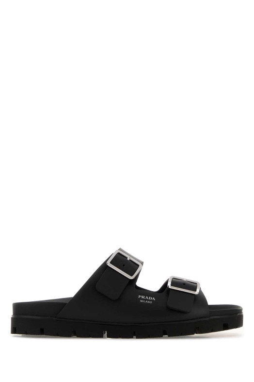 Black leather slippers Black PRADA (2X3159FG0003LKK)