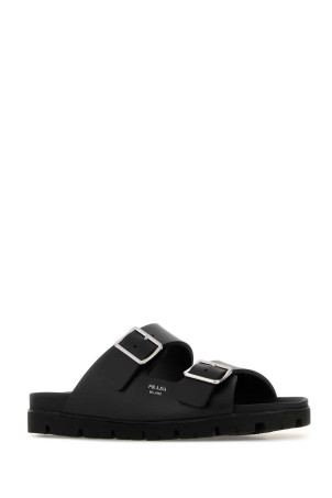 Black leather slippers Black PRADA (2X3159FG0003LKK)