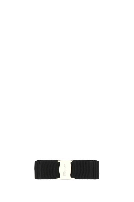 Black fabric Vara hair clip SALVATORE FERRAGAMO (342019495450)