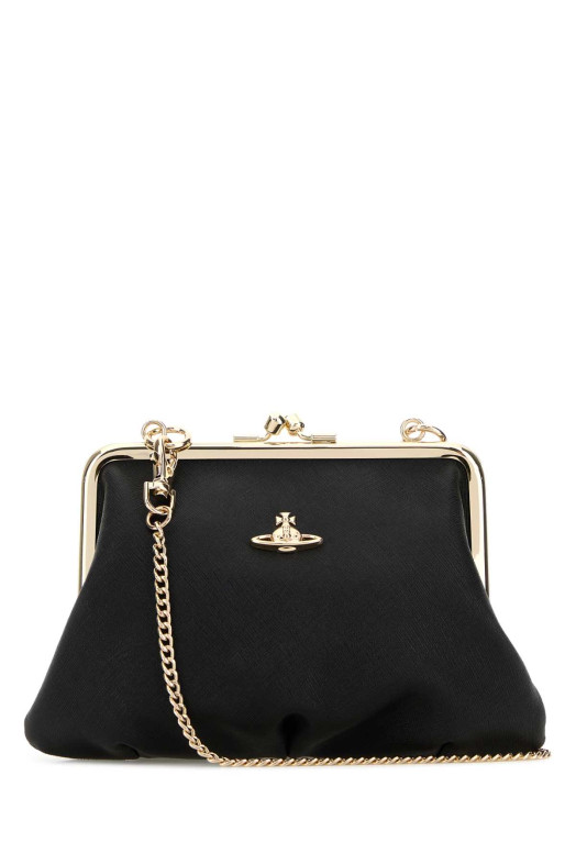 Black leather Granny Frame handbag VIVIENNE WESTWOOD (4B010007WL001N)