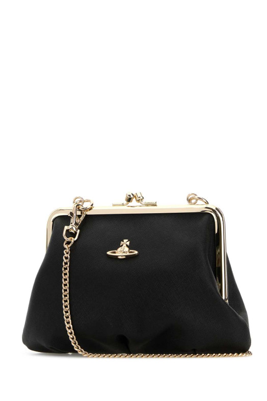 Black leather Granny Frame handbag VIVIENNE WESTWOOD (4B010007WL001N)