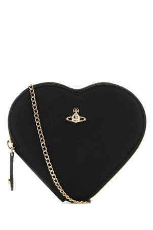 Black leather New Heart crossbody bag VIVIENNE WESTWOOD (58010001WL001N)