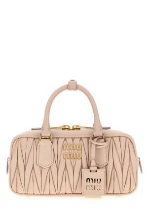 Powder pink leather Arcadie handbag MIU MIU (5BB142VOONAN88)