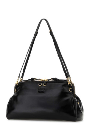 Black leather shoulder bag Black MIU MIU (5BF1292IEO)