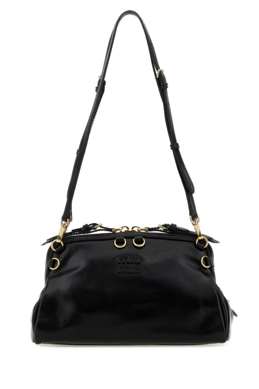 Black leather clutch Black MIU MIU (5BF1312IEO)