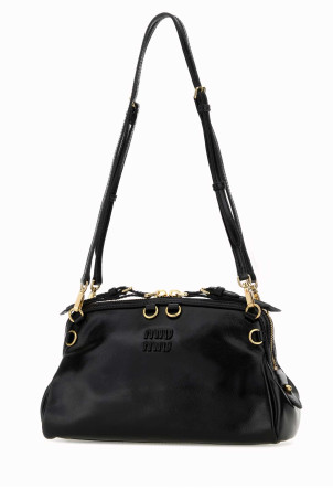 Black leather clutch Black MIU MIU (5BF1312IEO)