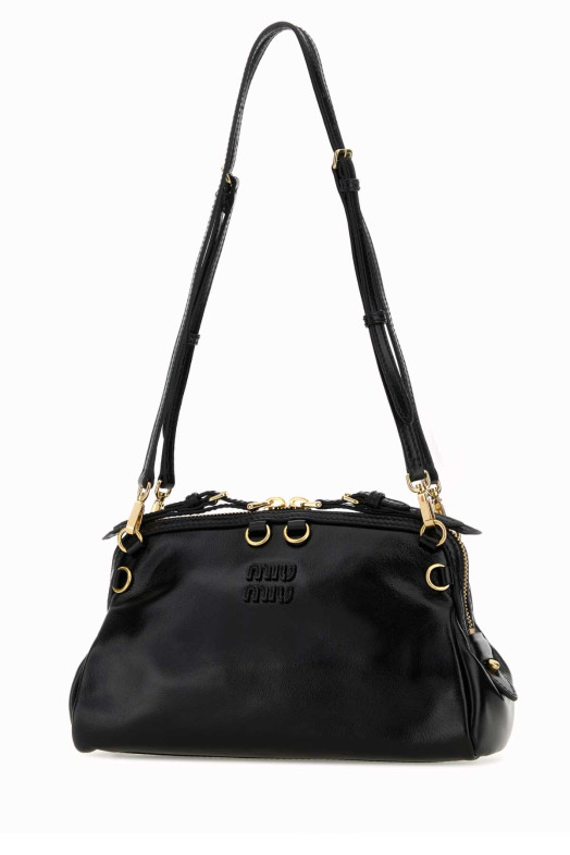 Black leather clutch Black MIU MIU (5BF1312IEO)