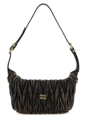 Dark brown leather handbag MIU MIU (5BP100AF6Q)