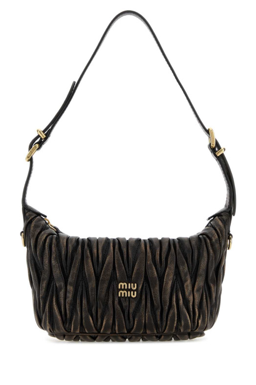 Dark brown leather handbag MIU MIU (5BP100AF6Q)