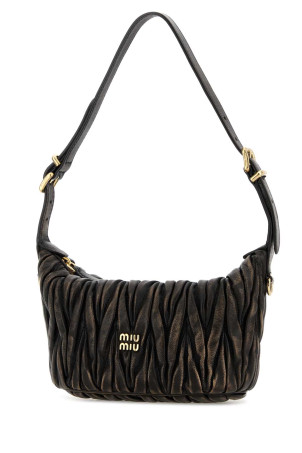 Dark brown leather handbag MIU MIU (5BP100AF6Q)