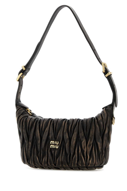 Dark brown leather handbag MIU MIU (5BP100AF6Q)