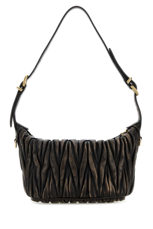 Dark brown leather handbag MIU MIU (5BP100AF6Q)