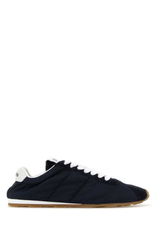 Navy blue fabric and suede sneakers Blue MIU MIU (5E114EFD005D7C)
