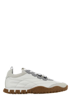 White Re-Nylon and suede sneakers MIU MIU (5E417EF005LYW)