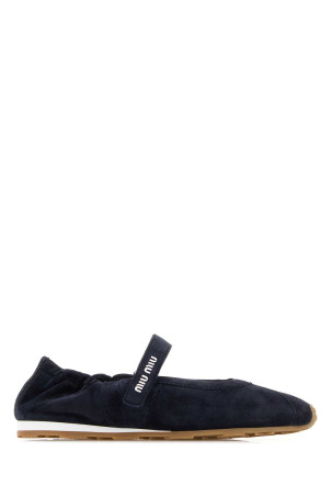 Midnight blue suede ballerinas Blue MIU MIU (5F370EF005JHX)