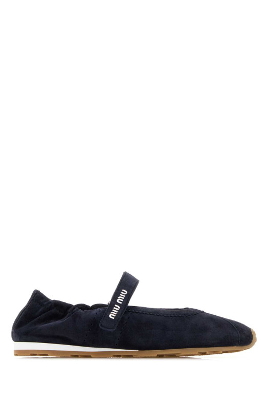 Midnight blue suede ballerinas Blue MIU MIU (5F370EF005JHX)