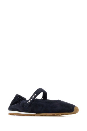 Midnight blue suede ballerinas Blue MIU MIU (5F370EF005JHX)
