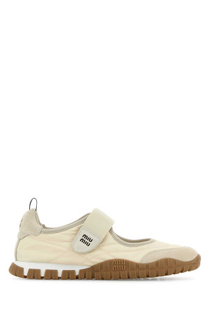 Sand fabric Tyre ballerinas MIU MIU (5F416EF005D7C)