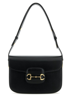 Black leather 1955 Horsebit shoulder bag Black GUCCI (6022041DB0G)