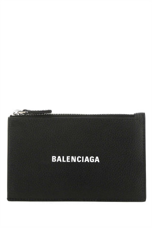 Black leather card holder Black BALENCIAGA (6405351IZI3)