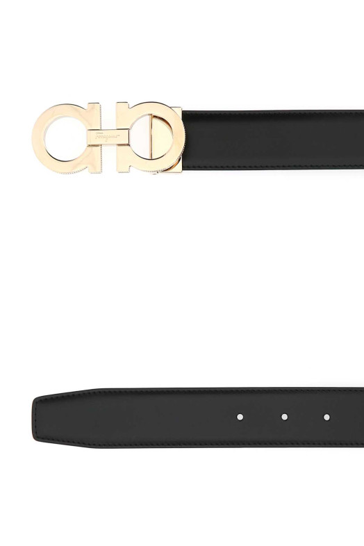 Black leather belt Black SALVATORE FERRAGAMO (67A166725453)