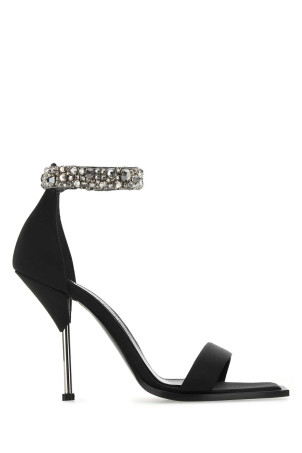 Black satin sandals Black ALEXANDER MCQUEEN (687771W4SB3)