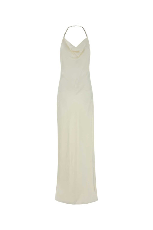 Ivory satin long dress STELLA McCARTNEY (6A06433FU302)
