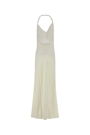 Ivory satin long dress STELLA McCARTNEY (6A06433FU302)
