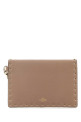 Antiqued pink leather Rockstud clutch Beige VALENTINO GARAVANI (6W2P0P87VSH)
