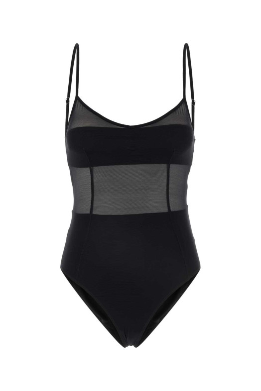 Black tulle swimsuit Black PRADA (70233SOOO14XQ)