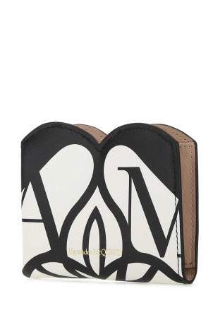 Printed leather card holder ALEXANDER MCQUEEN (7093511BLEE)