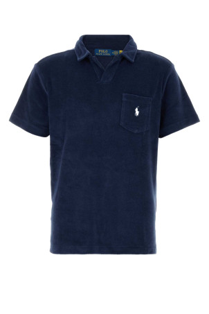 Navy blue terry fabric polo shirt POLO RALPH LAUREN (710A12491)