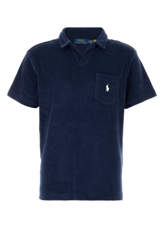 Navy blue terry fabric polo shirt POLO RALPH LAUREN (710A12491)