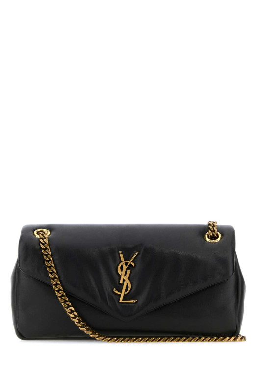 Black leather Calipso shoulder bag Black SAINT LAURENT (734153AACQO)