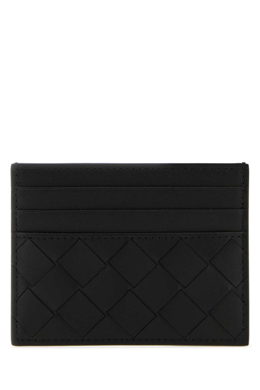 Black leather card holder BOTTEGA VENETA (743209VCPQ3)